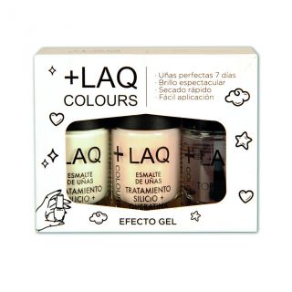 +LAQ COLOURS LOTE 1 TRATAMIENTO CON COLOR SILICIO Y KERATINA (401,402 Y TOP COAT)