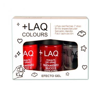 +LAQ COLOURS LOTE 2 TRATAMIENTO CON COLOR SILICIO Y KERATINA (403,404 Y TOP COAT)