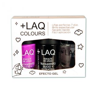 +LAQ COLOURS LOTE 3 TRATAMIENTO CON COLOR SILICIO Y KERATINA (405,406 Y TOP COAT)