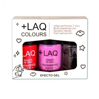 +LAQ COLOURS LOTE 4 TRATAMIENTO CON COLOR SILICIO Y KERATINA (407,408 Y TOP COAT)