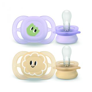 Philips Avent Chupetes Ultra Start 0-2m niña 2 uds - dibujo