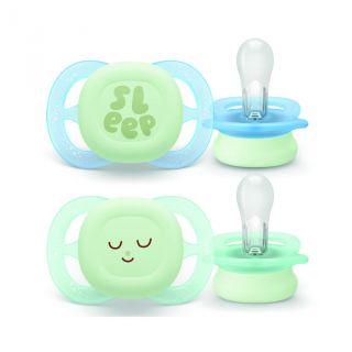 Philips Avent Chupetes Ultra Start 0-2m niño 2 uds - nocturno