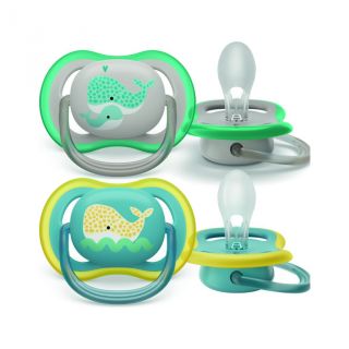 Philips Avent 2 Chupetes Ultra Air +18m Neutro Ballenas