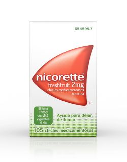 NICORETTE FRESHFRUIT 2 mg 105 CHICLES MEDICAMENTOSOS