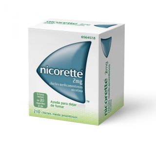 NICORETTE 2 mg 210 CHICLES MEDICAMENTOSOS