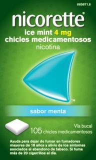 NICORETTE ICE MINT 2 mg 105 CHICLES MEDICAMENTOSOS