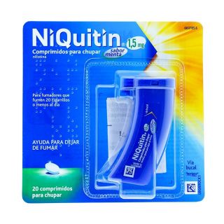 NIQUITIN 1,5 mg 20 COMPRIMIDOS PARA CHUPAR (SABOR MENTA)