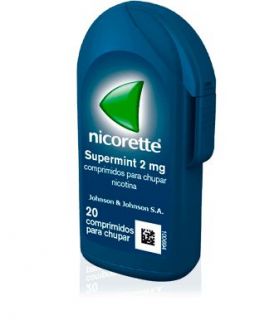 NICORETTE SUPERMINT EFG 2 mg 20 COMPRIMIDOS PARA CHUPAR