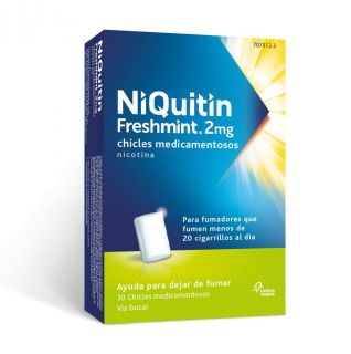 NIQUITIN MINT 2 mg 30 CHICLES MEDICAMENTOSOS