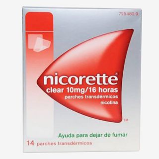 NICORETTE CLEAR 10 mg/16 h 14 PARCHES TRANSDERMICOS 15,75 mg (BOLSA PAPEL/PET/CICLOOLEFINA)