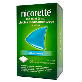 NICORETTE ICE MINT ELAM PHARMA 2 mg 105 CHICLES MEDICAMENTOSOS