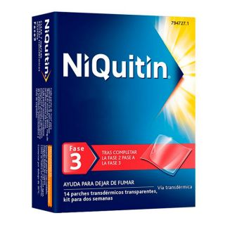 NIQUITIN CLEAR 7 mg/24 h 14 PARCHES TRANSDERMICOS 36 mg